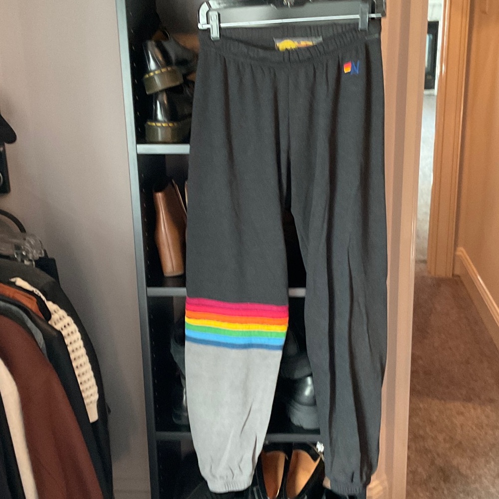 Joggers with Rainbow Stripe